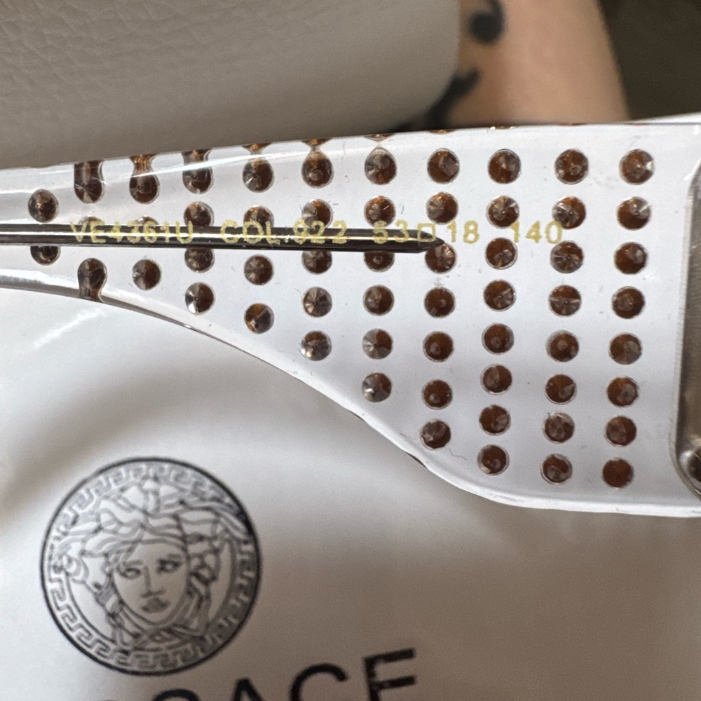 Fashion  White with rhinestones throughout Sunglasses